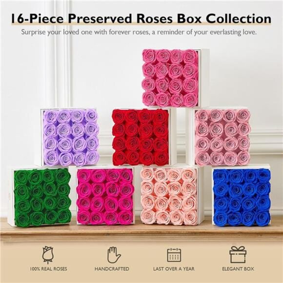 Eterfield Forever Flowers Preserved Roses Real Roses That Last a Year Rose Box - Picture 13 of 14